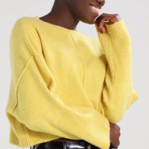 TopShop Yellow Oversized Slouchy Sweater - Picture 1 of 6